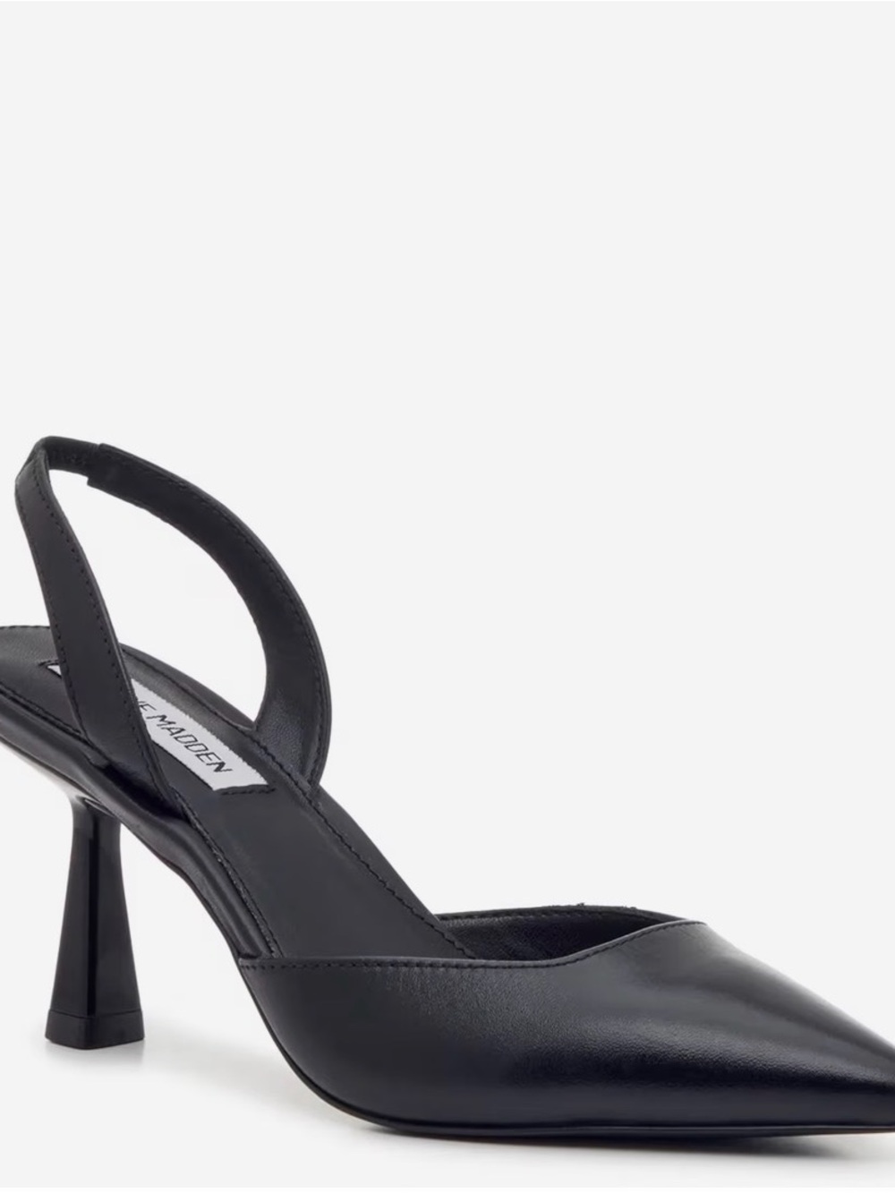 Steve Madden Black Pointed Slingback Pump